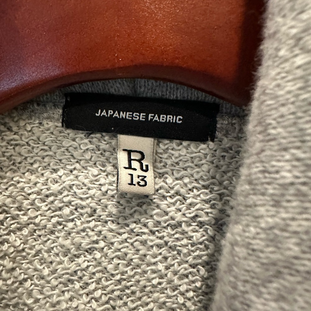 R13 Flat Sleeve Double Zip Hoodie - Picture 6 of 8